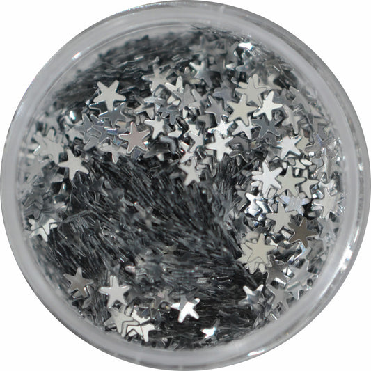 星の形のホログラム ホログラムスター 2.5mm  シルバー / ネイル ラメ グリッター ホログラム