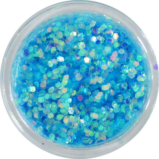 六角ホログラム ha13 アクアブルー 1mm / ネイル ラメ グリッター ホログラム