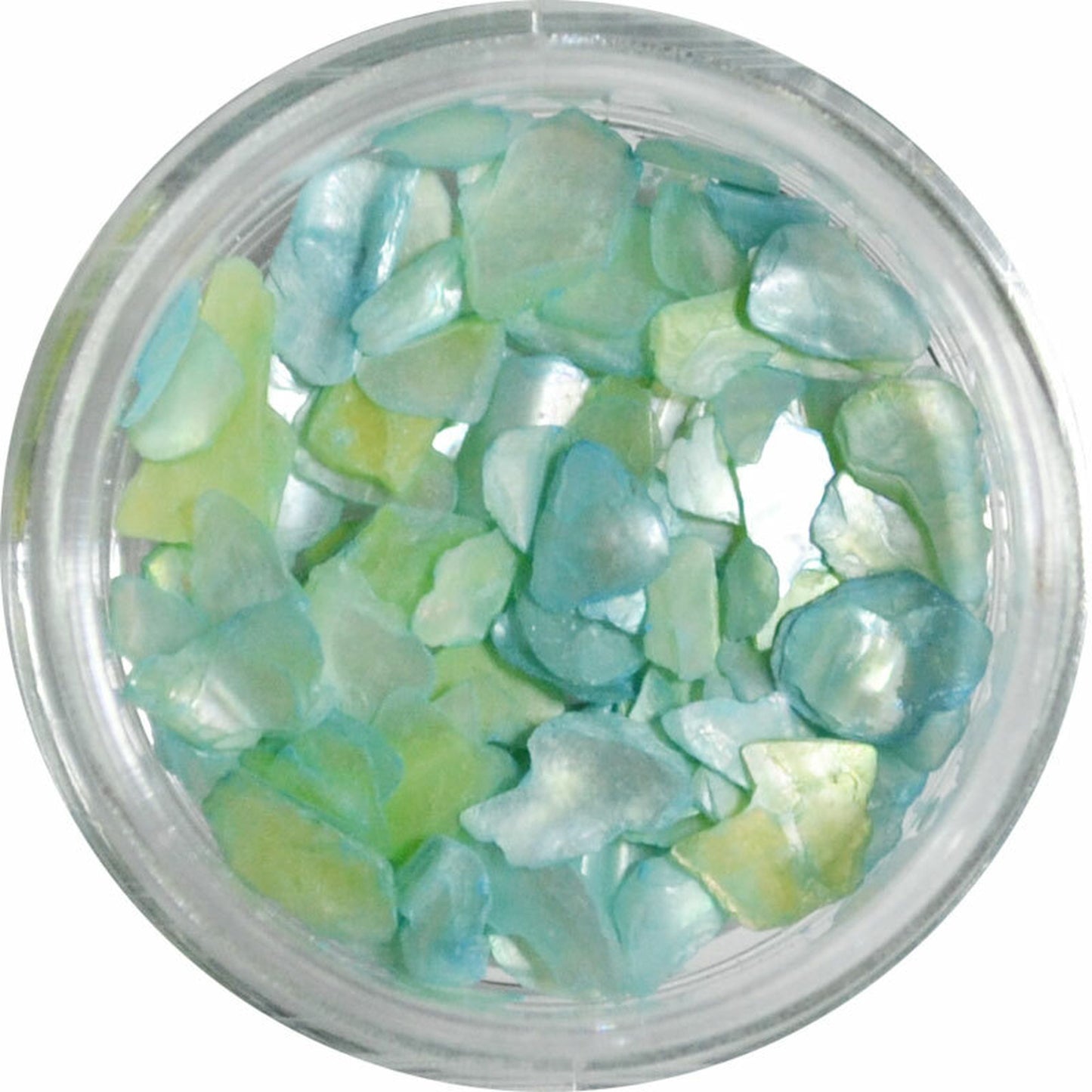 シェルストーン 09 マーメイドグリーン 丸いプラスチックケース入り 約1.5g
