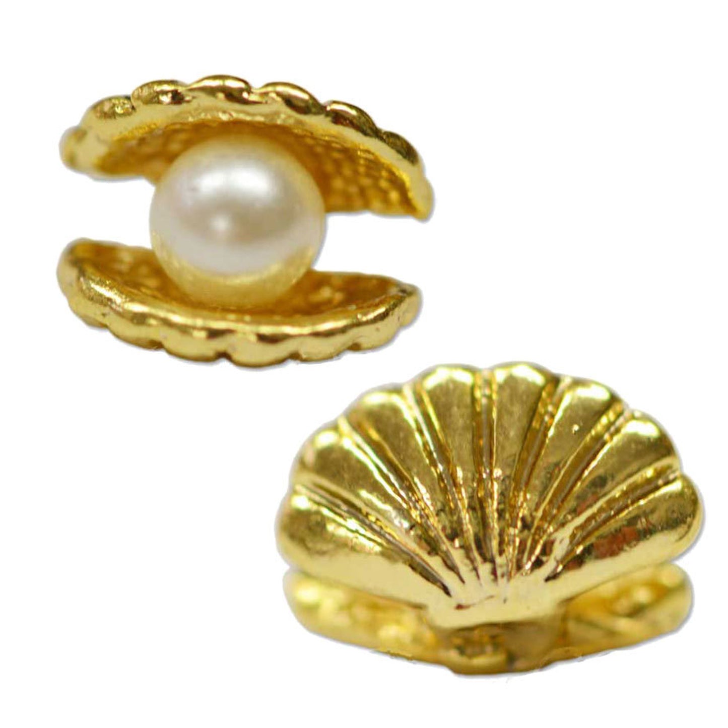 ジュエリーパーツ パールinシェル 2個入り MP0038 pearl in shell 10mm×8mm