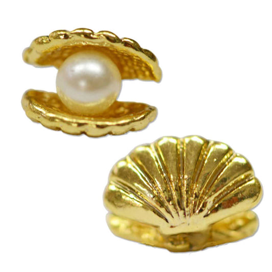 ジュエリーパーツ パールinシェル 2個入り MP0038  pearl in shell  10mm×8mm