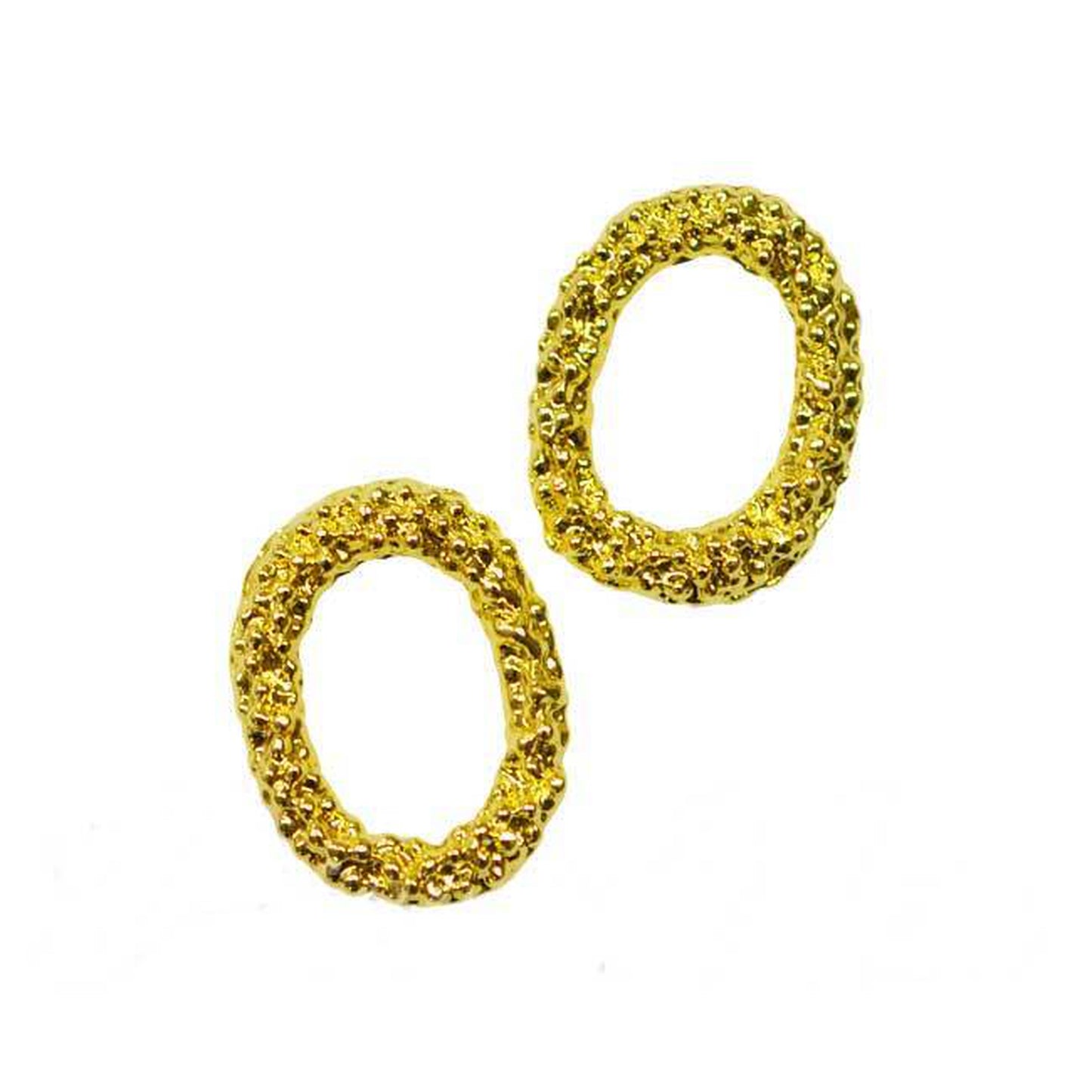 メタルパーツ ブリオンエッジオーバル MP0037ゴールド 約9mm×7mm 2P