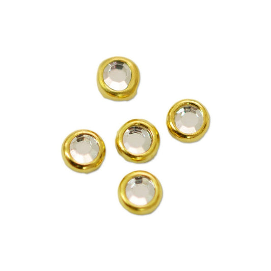 3mm:メタルパーツ ジュエリーメタル ラウンド3mm 36番 クリスタル/15p入り