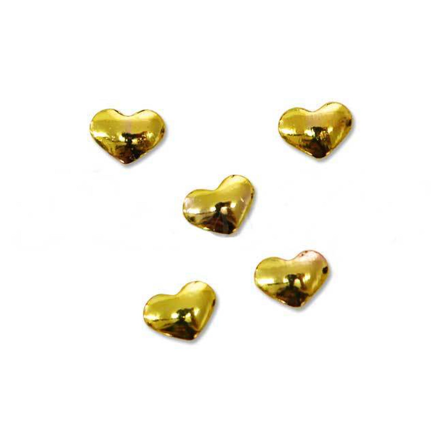 メタルパーツ プレスハート ぷっくりハート4mm×3mm(ゴールド)10粒 MP0069