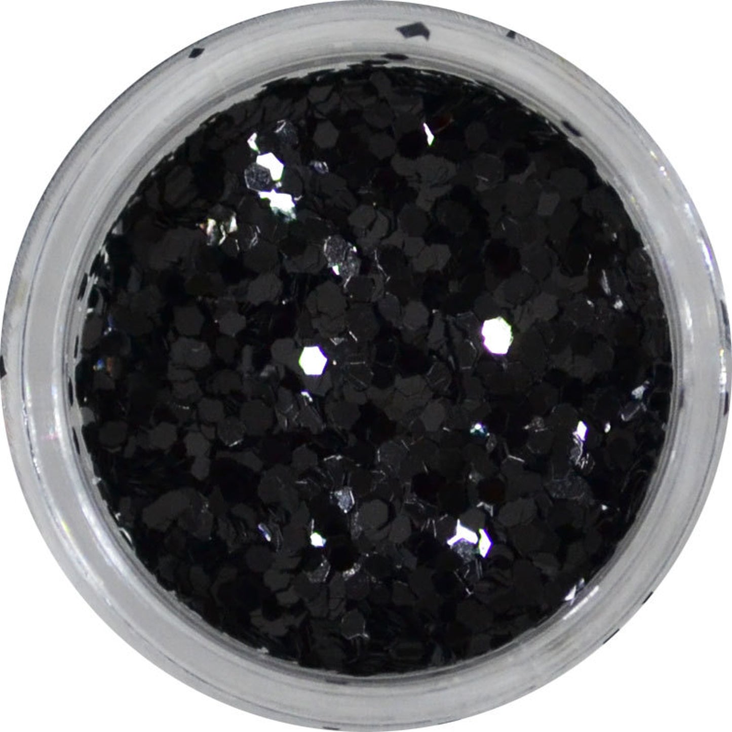 六角ホロ ヘキサゴン メタリック ホログラム hm05 ジェットブラック 1mm プリンセスジュエリー / ネイル ラメ グリッター ホログラム