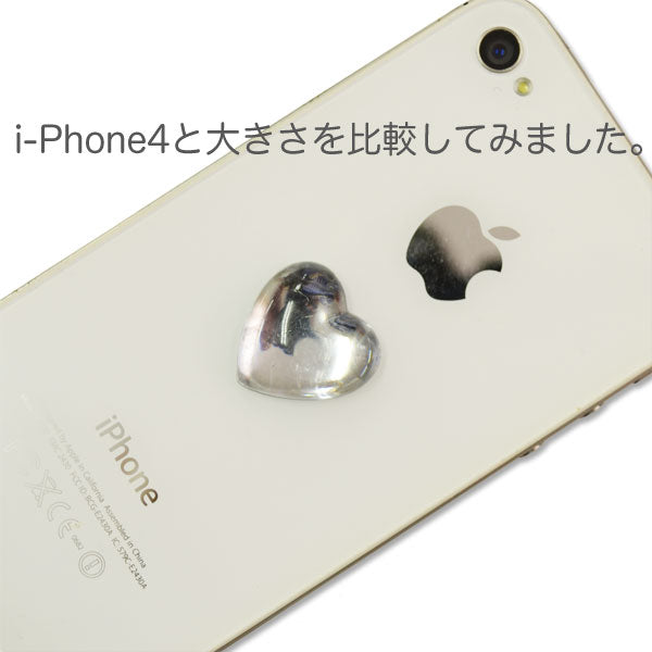 アクリルストーン デコパーツ/ぷっくりハート(クリアー)【5個セット】約20mm→画像のように少しかすり傷みたいなのがあります。