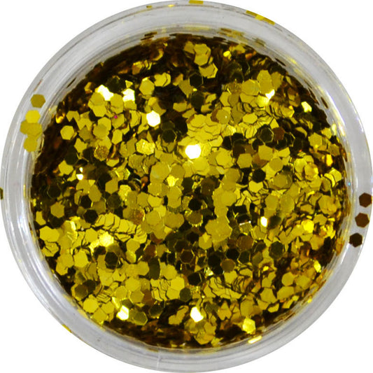 六角ホロ ヘキサゴン メタリック ホログラム hm01 ゴールド 1mm プリンセスジュエリー / ネイル ラメ グリッター ホログラム