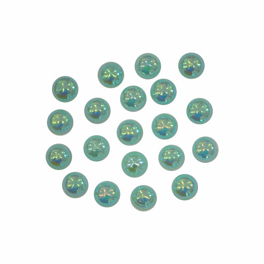 ラインストーン 15粒  ラウンド  シェルストーン 07 ヤング グリーン アクリルストーン 半丸 サマーネイル