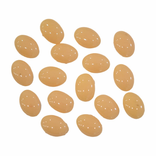 アクリルストーン 15粒 キャンディーストーン 02 ピーチミルク オーバル 5㎜×7㎜ 楕円 ネイルストーン