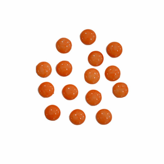 サマーネイル ラインストーン 15粒  ラウンド4㎜ コーラル アクリルストーン 半丸