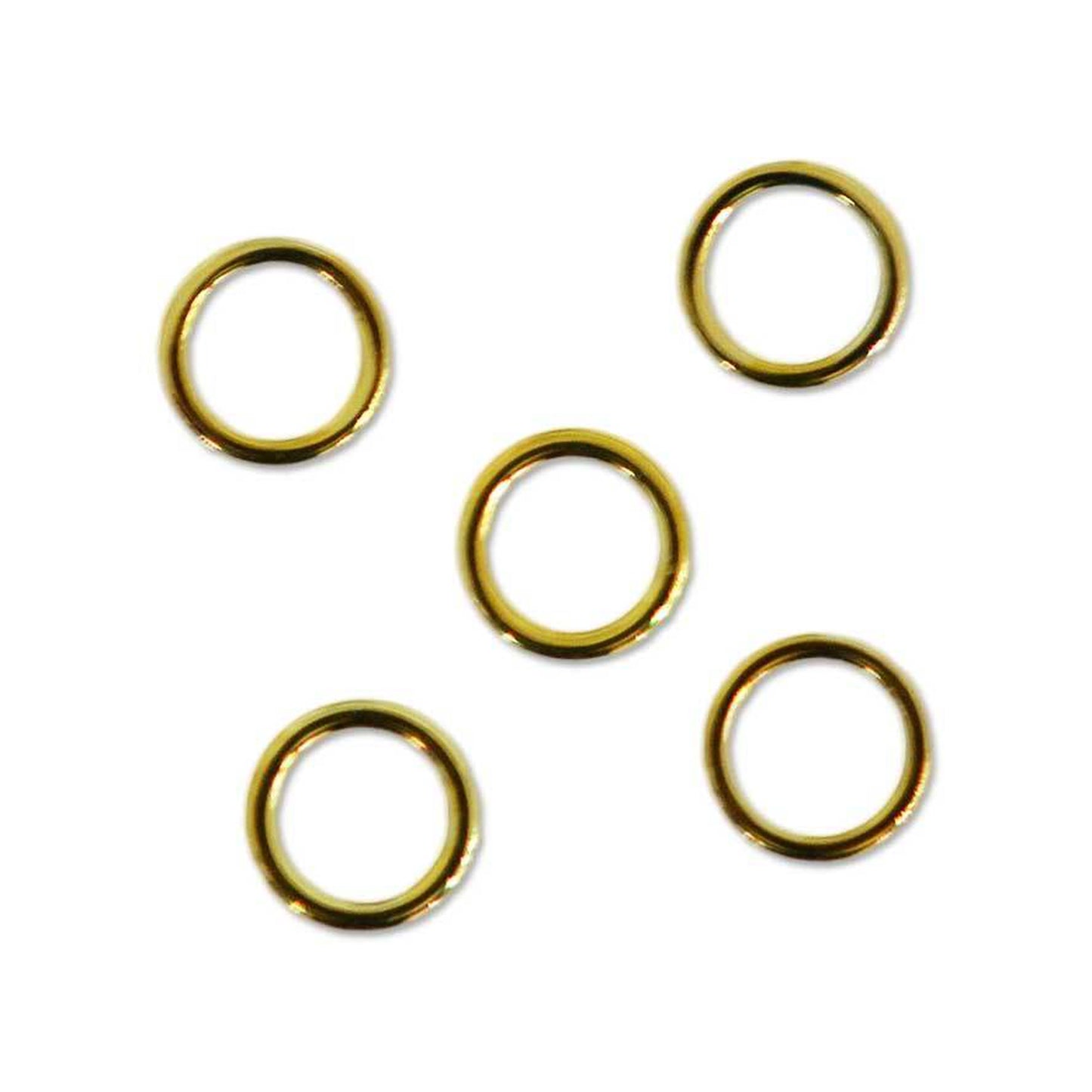 フラットメタルパーツ ラウンド M 丸形 外寸約3mm/内寸約2mm ゴールド 20個入り 10002