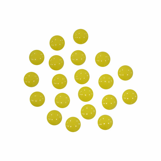 アクリルストーン 15粒 キャンディーストーン 08 レモン  ラウンド 4㎜  半丸パール ネイルストーン