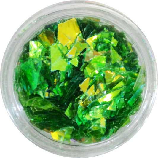 リフェクションオーロラ乱切りホログラム ファーングリーン PC12