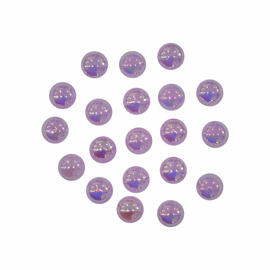 ラインストーン 15粒  ラウンド  シェルストーン 06 パープル アクリルストーン 半丸 サマーネイル