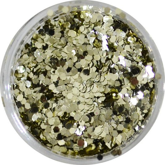 六角ホロ ヘキサゴン メタリック ホログラム hm04 シャンパンゴールド 1mm プリンセスジュエリー / ネイル ラメ グリッター ホログラム