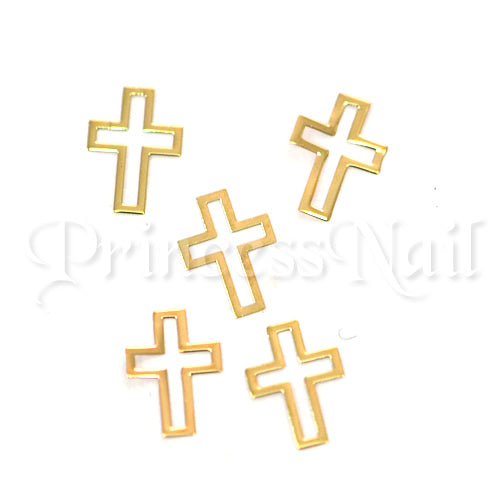 メタルパーツ ハロウィン 十字架 クロス 4mm×5mm ゴールド 5p入り