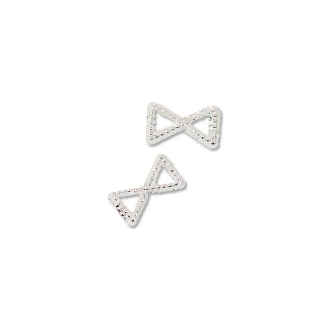 メタルパーツ ブリオンリング リボン3×5mm(シルバー)MP0065/4p入り