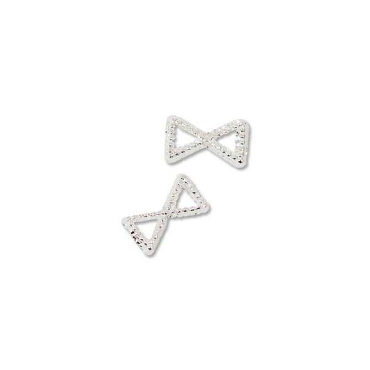 メタルパーツ ブリオンリング リボン3×5mm(シルバー)MP0065/4p入り