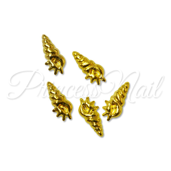メタルパーツ 巻貝 MP0044 (5個入り)ゴールド 6mm×3mm