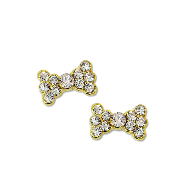 ネイルジュエリー MP0056 ジュエルリボン jewel ribon 2個 約8mm×5mm