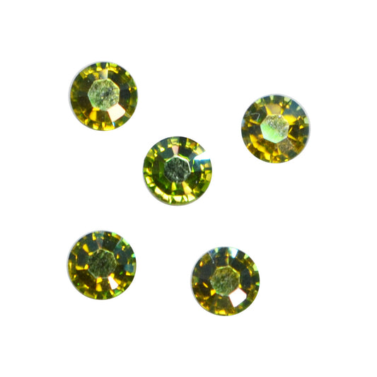 スワロフスキーラインストーン ノンホットフィックス ペリドットAB オーロラエフェクト