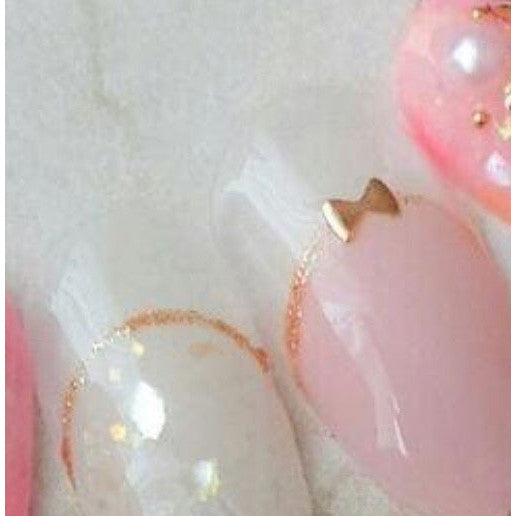 メタルパーツ ミニ キャンディーリボンぷっくり可愛いリボン 2mm×3mm (ゴールド)/20p入り