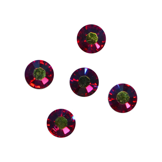 スワロフスキーラインストーン ノンホットフィックス ルビーAB オーロラエフェクト