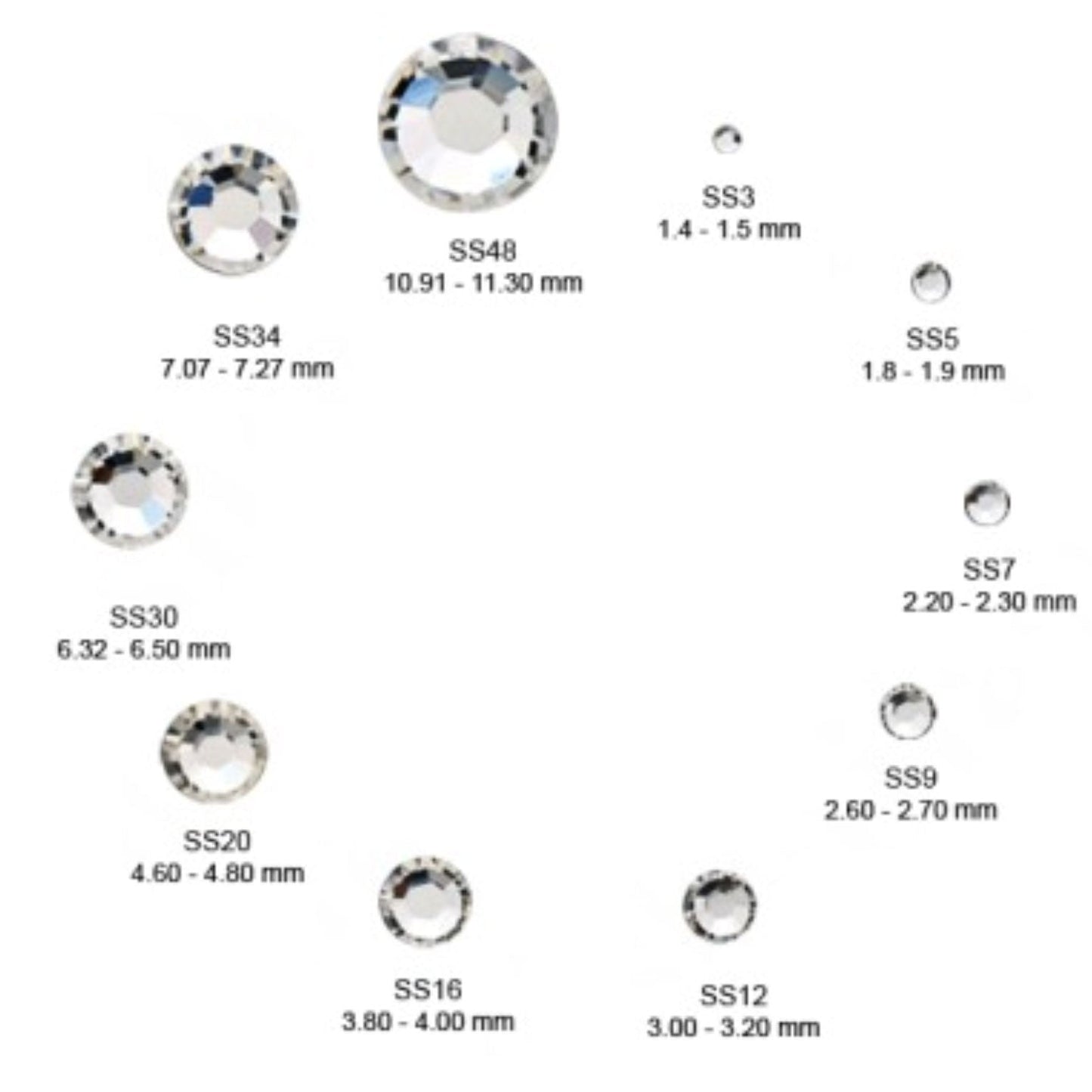 スワロフスキーラインストーン ノンホットフィックス セージ