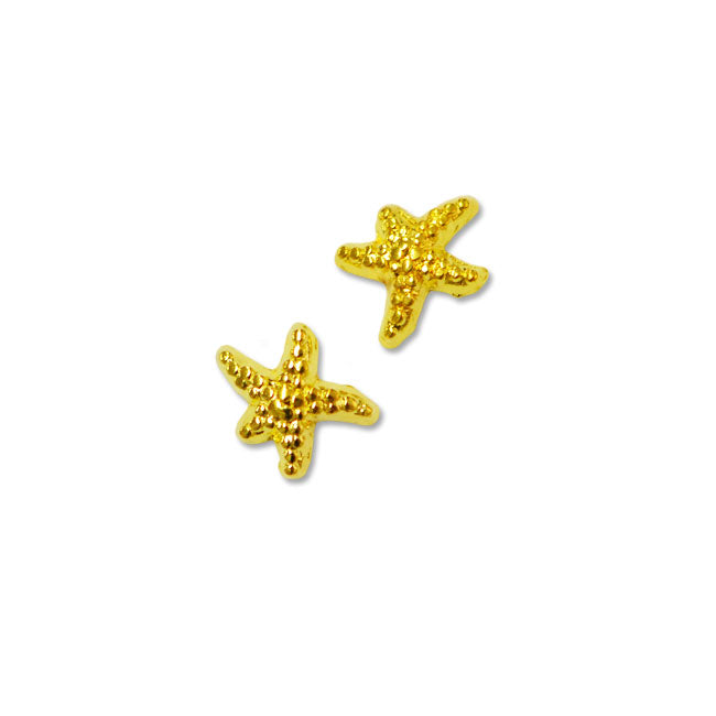 ジュエリーメタルパーツ MP10107 starfish ヒトデ M ゴールド 4粒入り 4mm×4mm