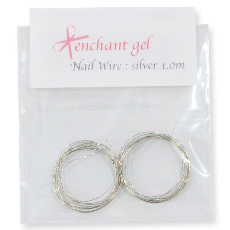 ネイルワイヤー 太さ0.2mm 長さ1.0m シルバー エンチャントジェル