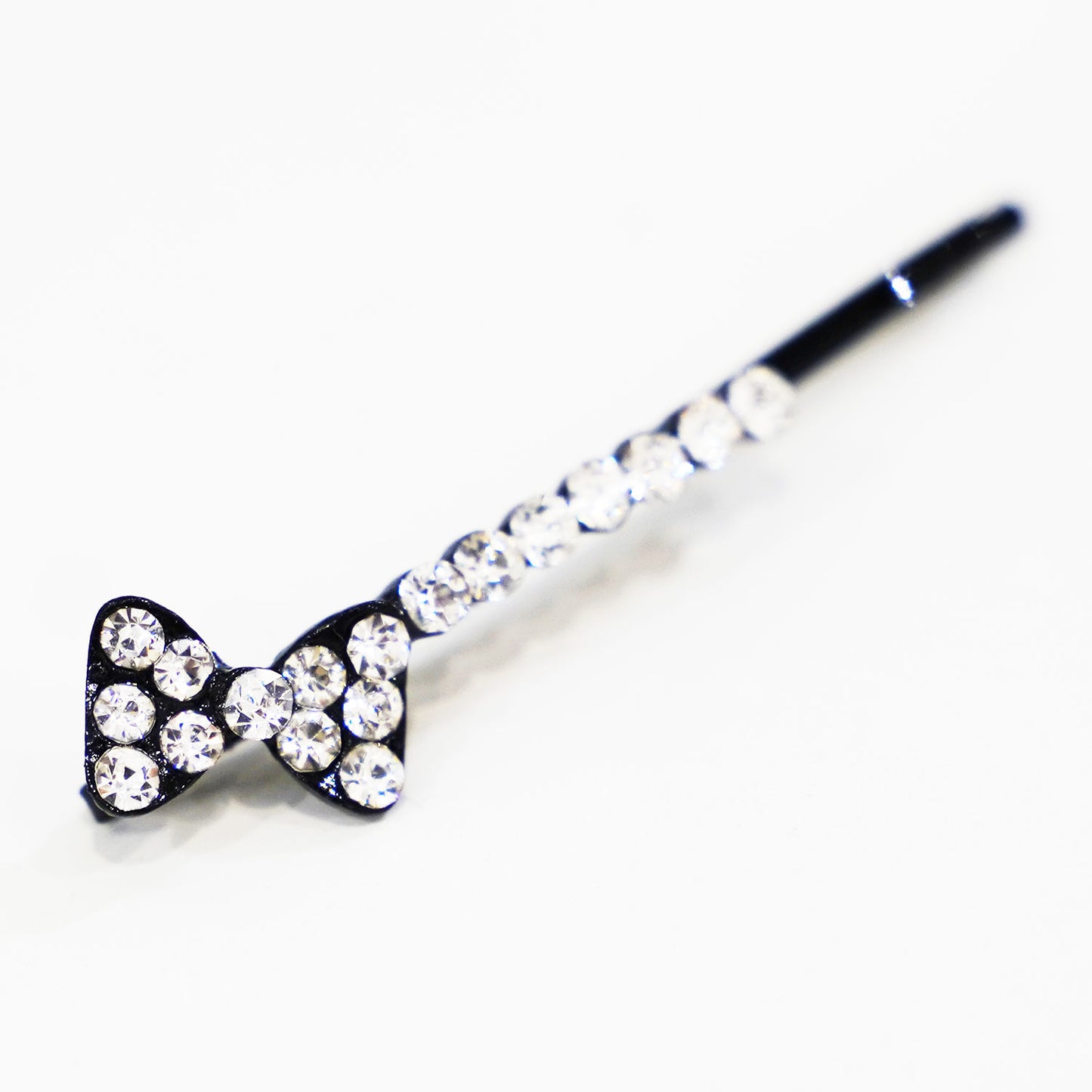 ヘアアクセサリー　hair accessories　ヘアピン　HP2510-01　クリスタル＆リボン