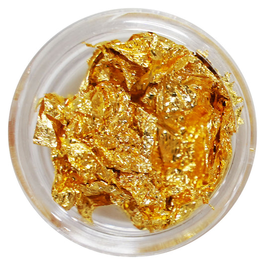 純金箔 24K 0.1μ〜0.2μ 約10cm×10cm分の金箔が丸ケースに入っています 成人式ネイル 和風ネイル 24gold