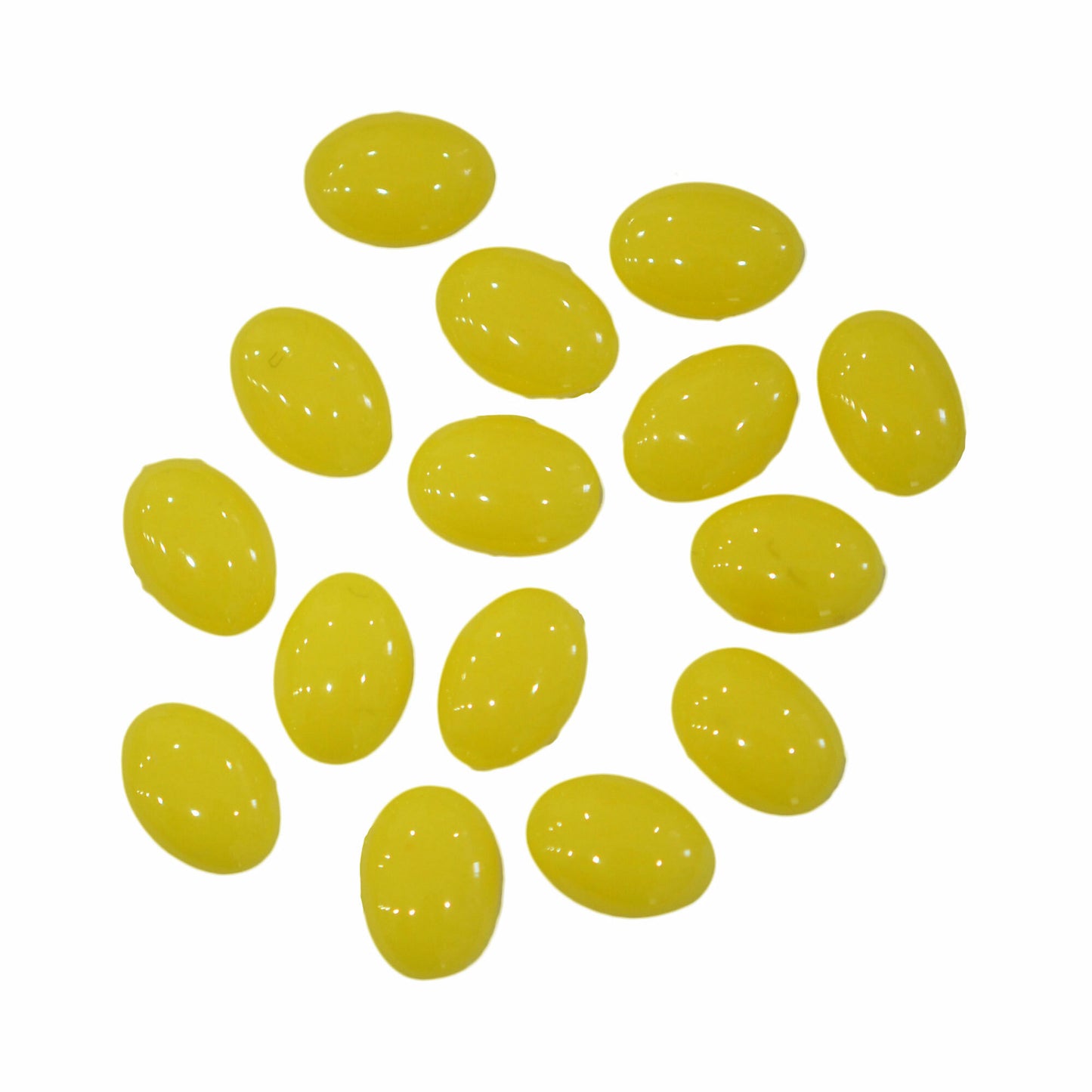 アクリルストーン 15粒 キャンディーストーン 08 レモン オーバル 5㎜×7㎜ 楕円 ネイルストーン