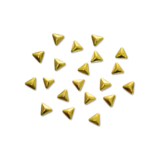 メタルスタッズ　mp10088 トライアングル　2mm　ゴールド 20pic/小さい三角形のメタルパーツ