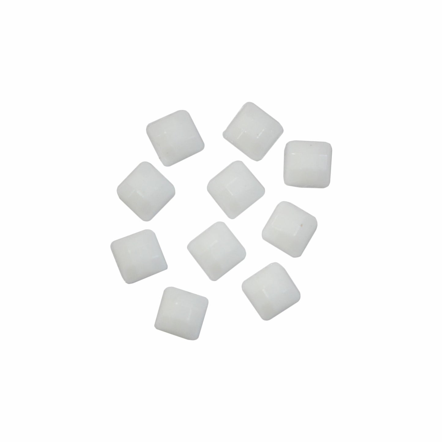 アクリルストーン 15粒 スクエア ストーン 03 チョークホワイト   4㎜  白 四角 ネイルストーン