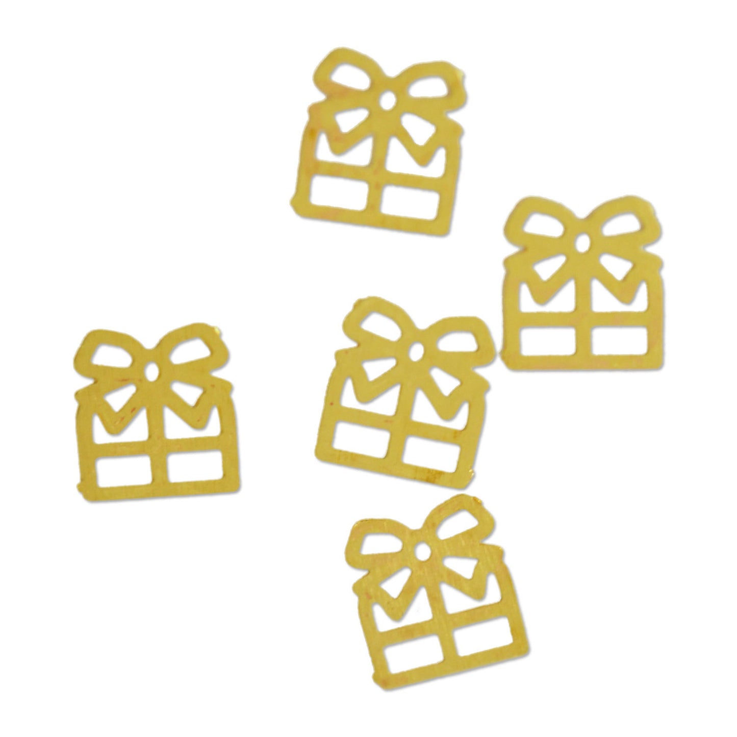 ギフトボックス メタルパーツ ４ｍｍ×４ｍｍ ゴールド30p　mp10037　クリスマス