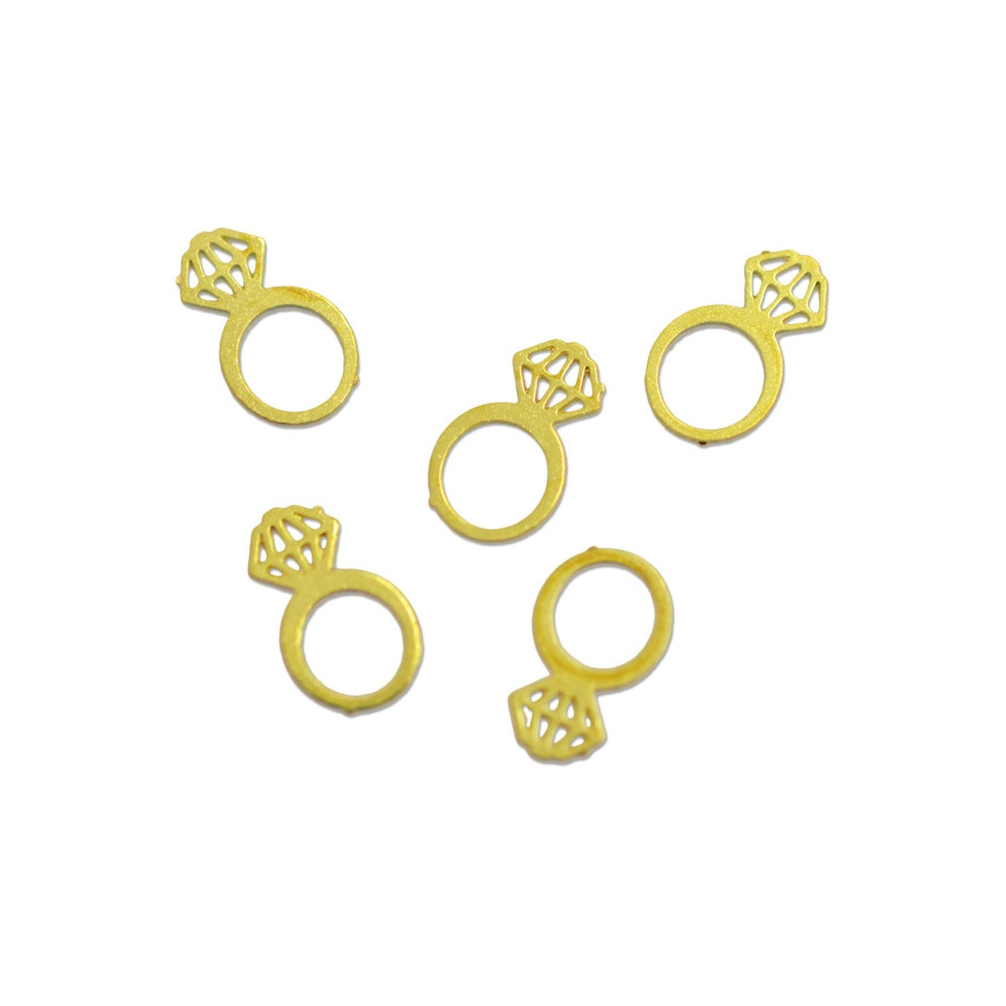 メタルパーツ ダイヤモンドリング（指輪） 3ｍｍ×5ｍｍ ゴールド20p入り mp10004