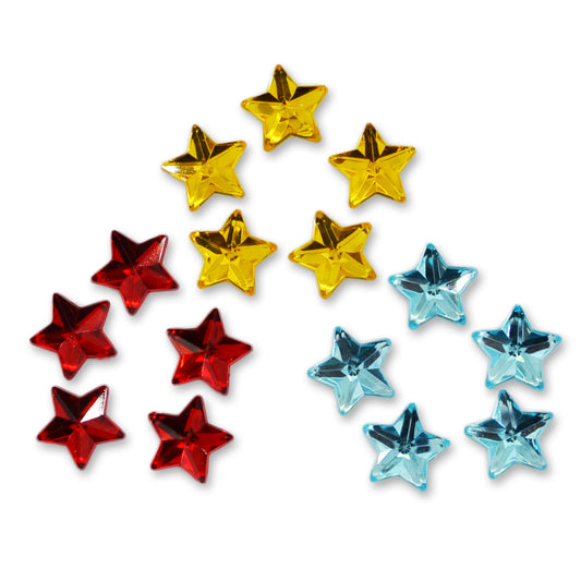 星型 アクリル パーツ 3色×各5個=合計15個set スター / 10mm ビーズ アクセサリー ジュエリー